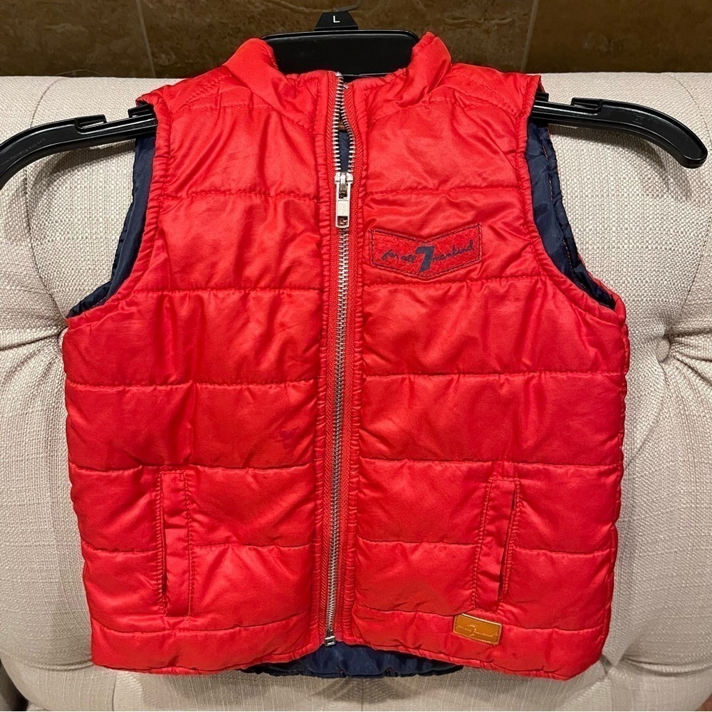 BC: 7 For all man kind red Puffer vest Sz 2T